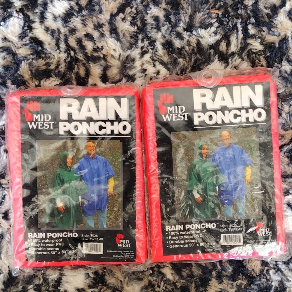 Mid West Rain Poncho 2 Pack